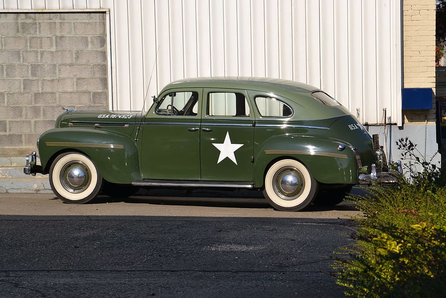 oldtimer, green, army, mode of transportation, car, motor vehicle HD wallpaper