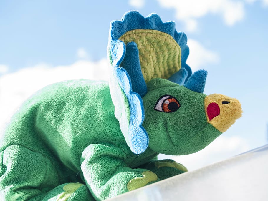 toy, sky, dinosaur, saurus, stuffed animals, pehmoeläin, no people HD wallpaper