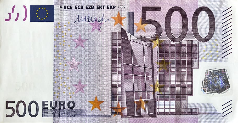 euro, dollar bill, 500 euro, currency, paper money, euro banknote, HD wallpaper