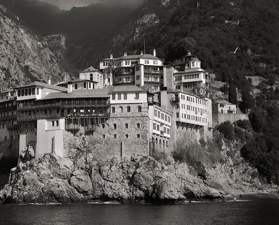 athos mountain, greece, orthodox, pilgrimage, great, aegean sea