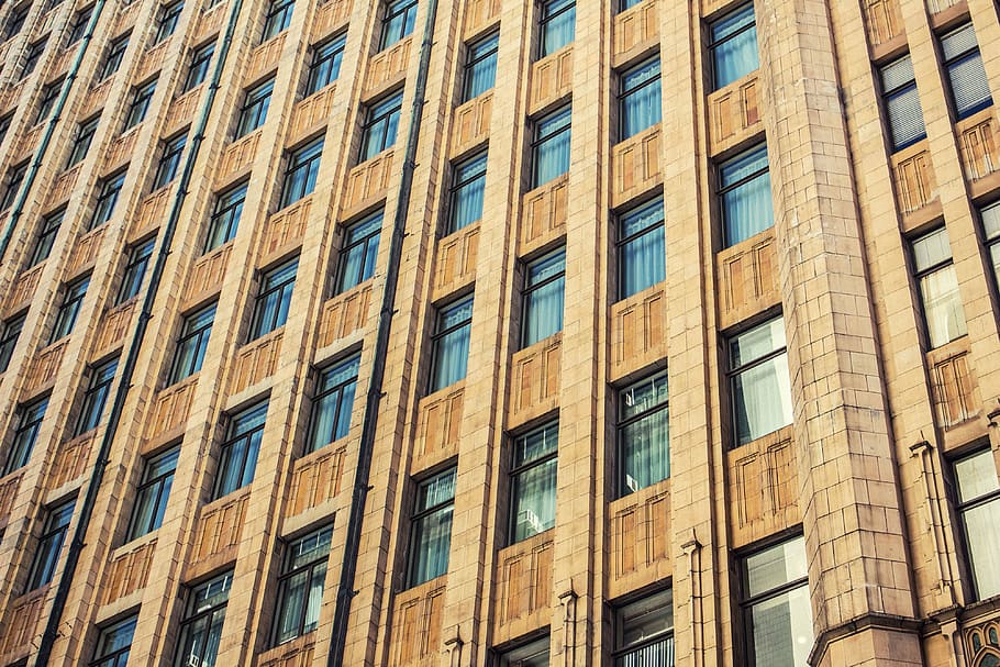brown concrete building, architecture, infrastructure, condominium HD wallpaper