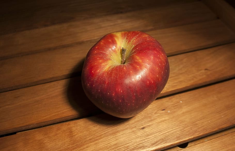 apple, red, wood, fruit, red apple, food, nature, healthy, diet HD wallpaper