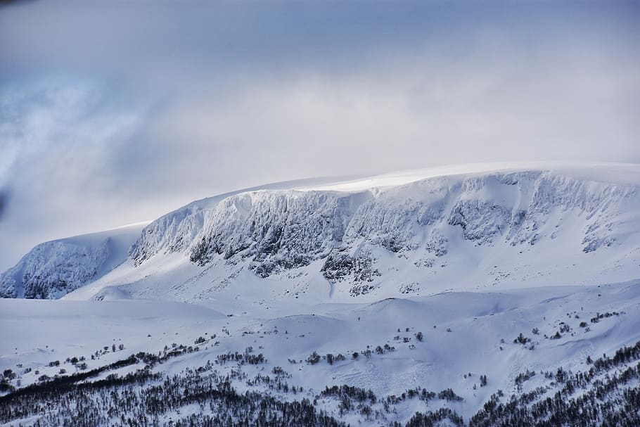 mountain covered by snow, mountain covered with snow, wilderness HD wallpaper