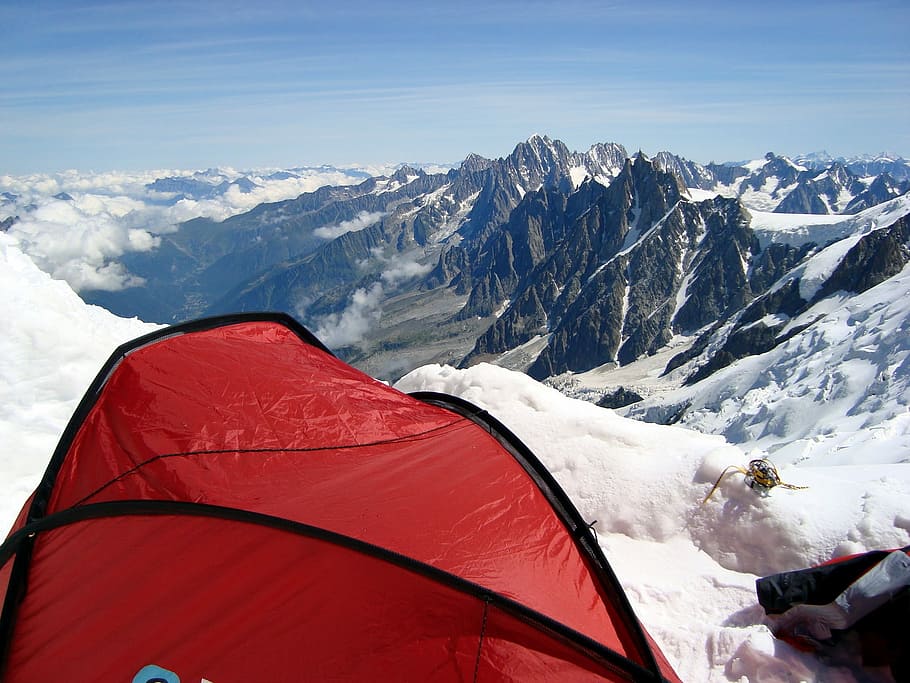 Dome Du Gouter, Mont Blanc, Alps, France, high, blue, rock, HD wallpaper