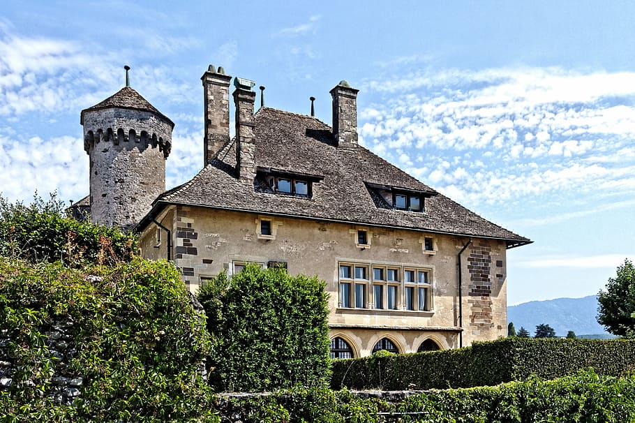 chateau di ripaille, france, manor, house, building, europe