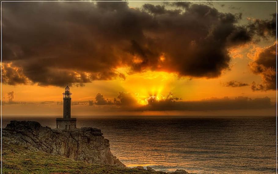 nature, sunset, clouds, soledad, peaceful, cloud - sky, sea HD wallpaper