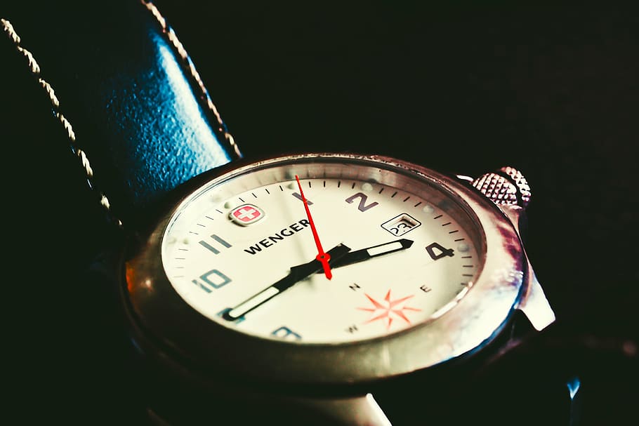 close-up, time, timepiece, watch, wenger, wrist watch, wristwatch HD wallpaper