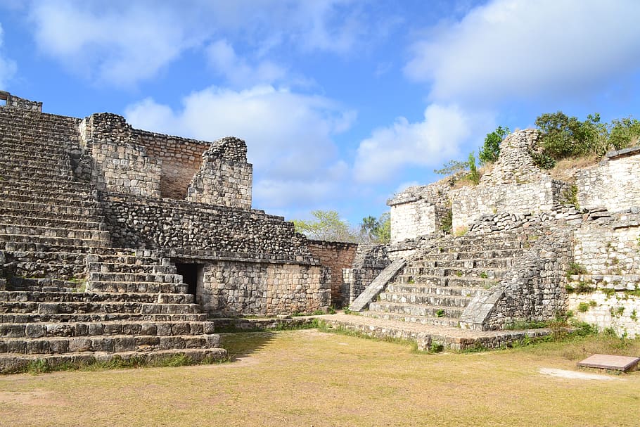 mexico, pyramid, maya, quintana roo, history, the past, architecture, HD wallpaper