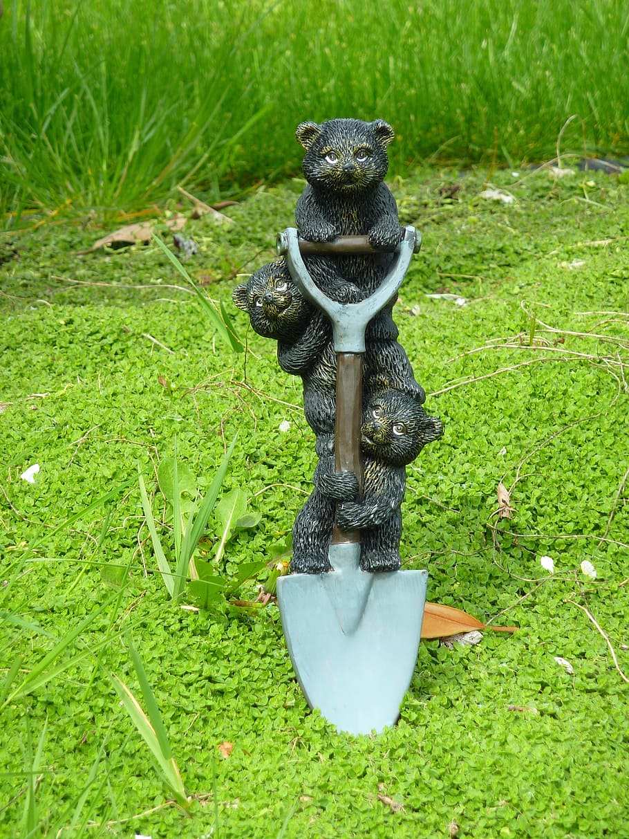 three bears, shovel, work, spade, digging, garden, shoveling HD wallpaper