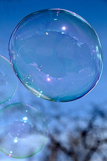Bubble, Air, Soap, close-up, no people, blue, fragility, focus on foreground HD wallpaper