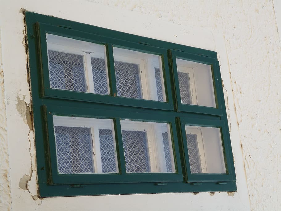 window, old, architecture, building, facade, wood, green, house HD wallpaper