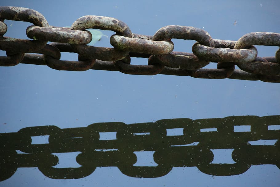 chain, mirroring, iron, metal, no people, close-up, safety HD wallpaper