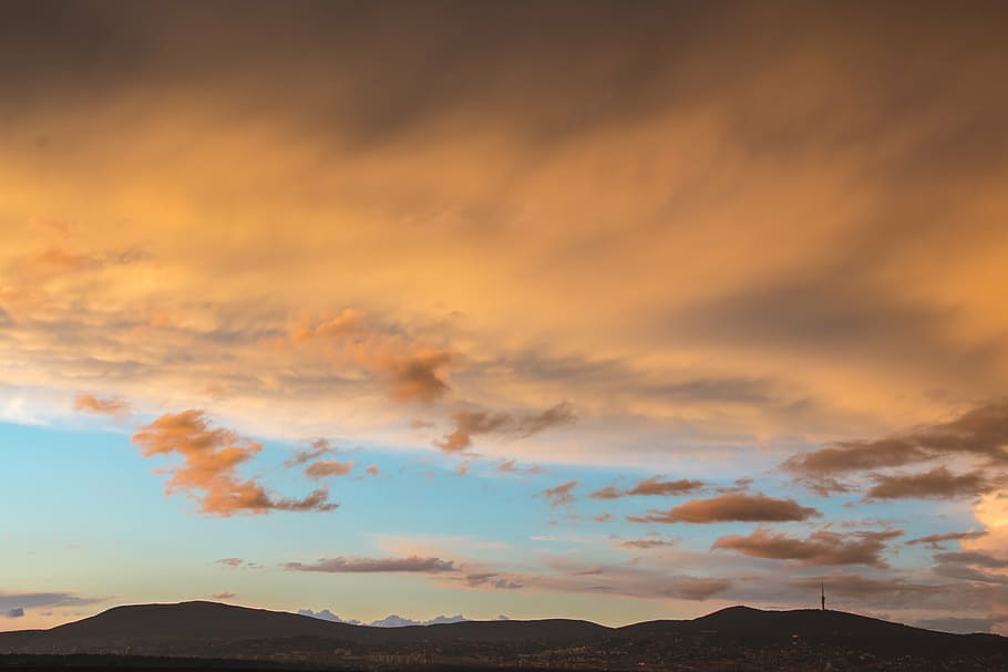 storm, blue, clouds, sky, nature, dramatic, weather, blue sky HD wallpaper