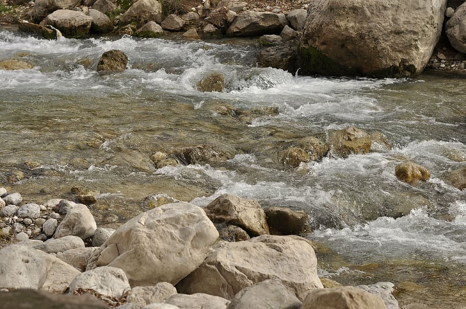 nature, river, stone, rock, solid, rock - object, water, beauty in nature HD wallpaper