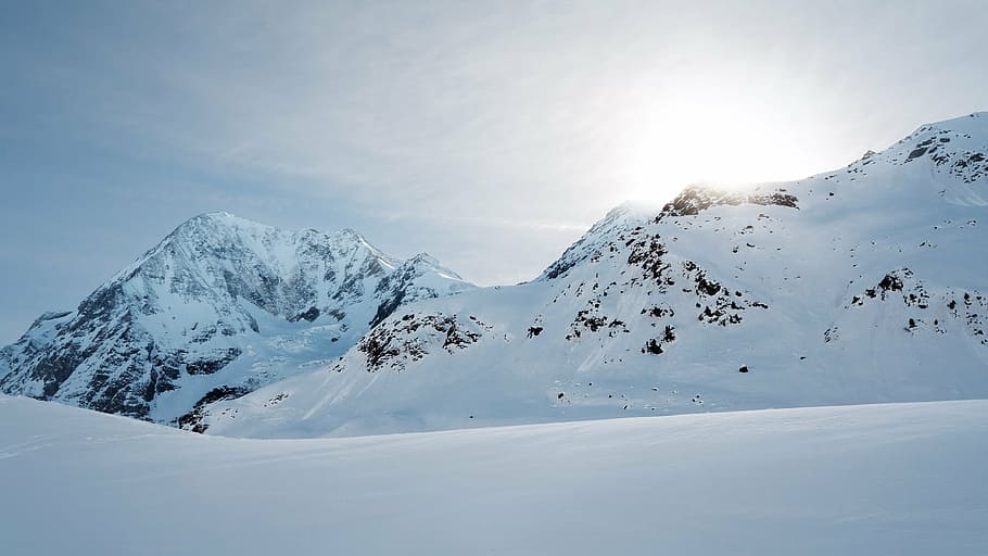 white snow-capped mountain, cold, daylight, daytime, high, landscape HD wallpaper