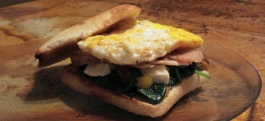 Egg, Pork, Spinach, Brie, Mushroom, cheese, cuisine, diet, dinner HD wallpaper