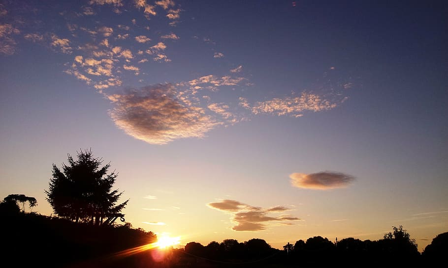sky, cloud, background, sky clouds, sunset, nature, summer HD wallpaper