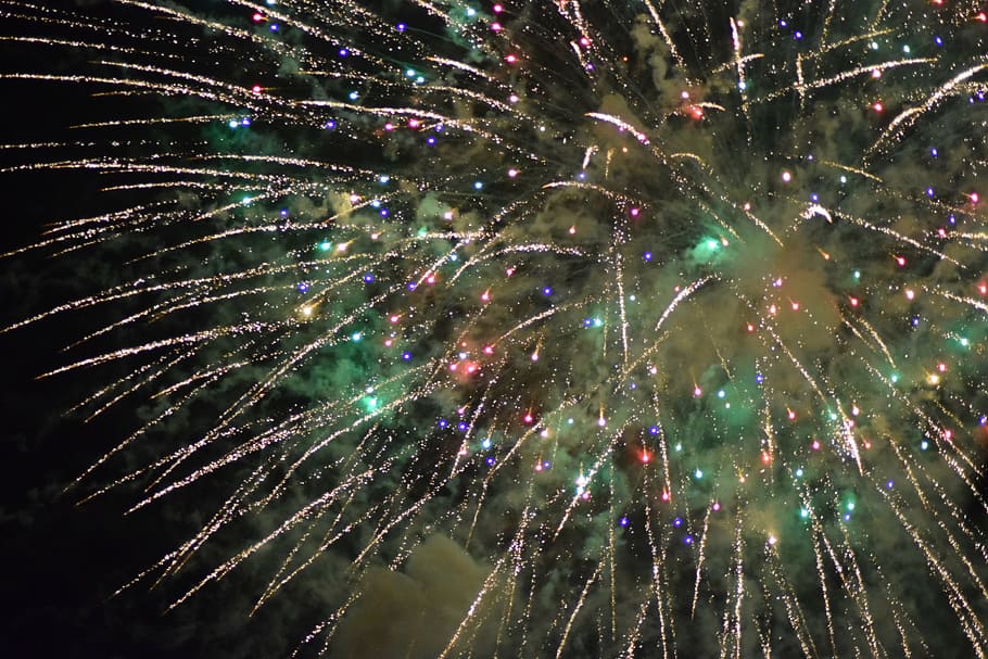 fireworks, sky, night, fireworks background, event, celebration HD wallpaper