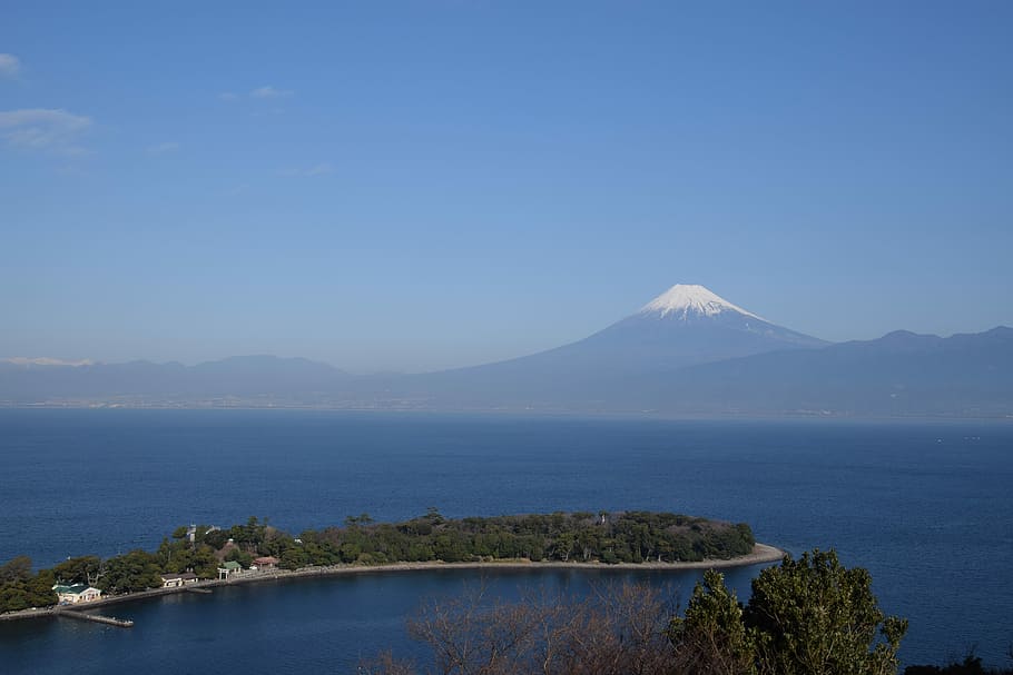 Mt Fuji, Numazu, Mountain, Ocean, Sea, volcano, ito peninsula, HD wallpaper