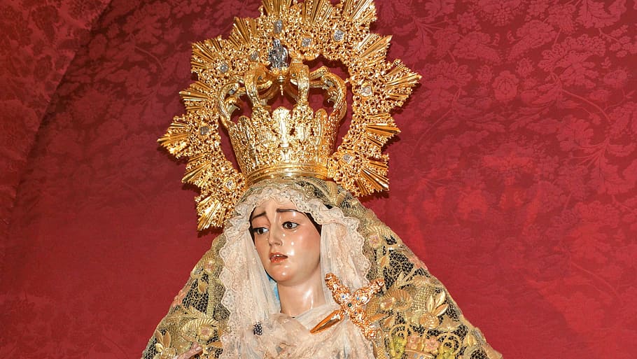 image, faith, virgin, statue, church, religion, portrait, one person HD wallpaper