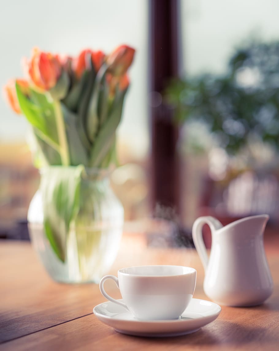 cup, mug, blur, focus, ceramic, close-up, porcelain, saucer, food and drink HD wallpaper