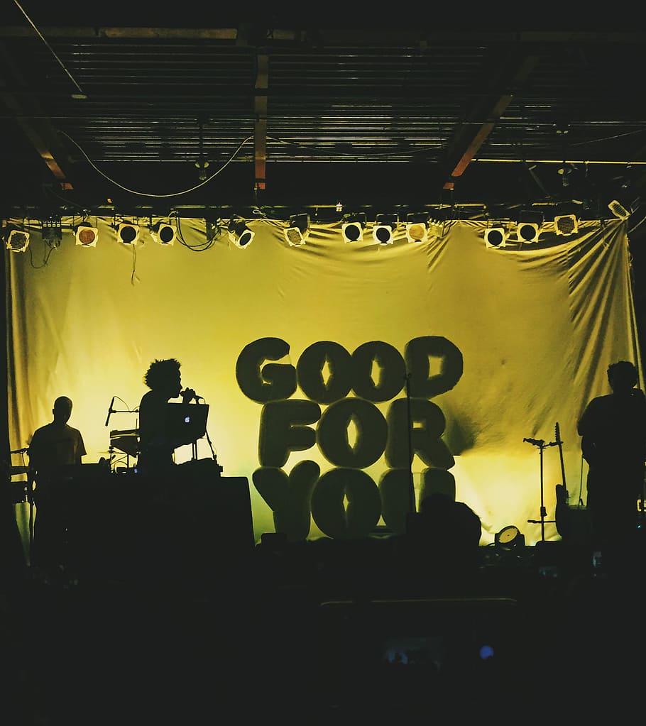 good for you photo, Good For You balloons on stage between performing band HD wallpaper