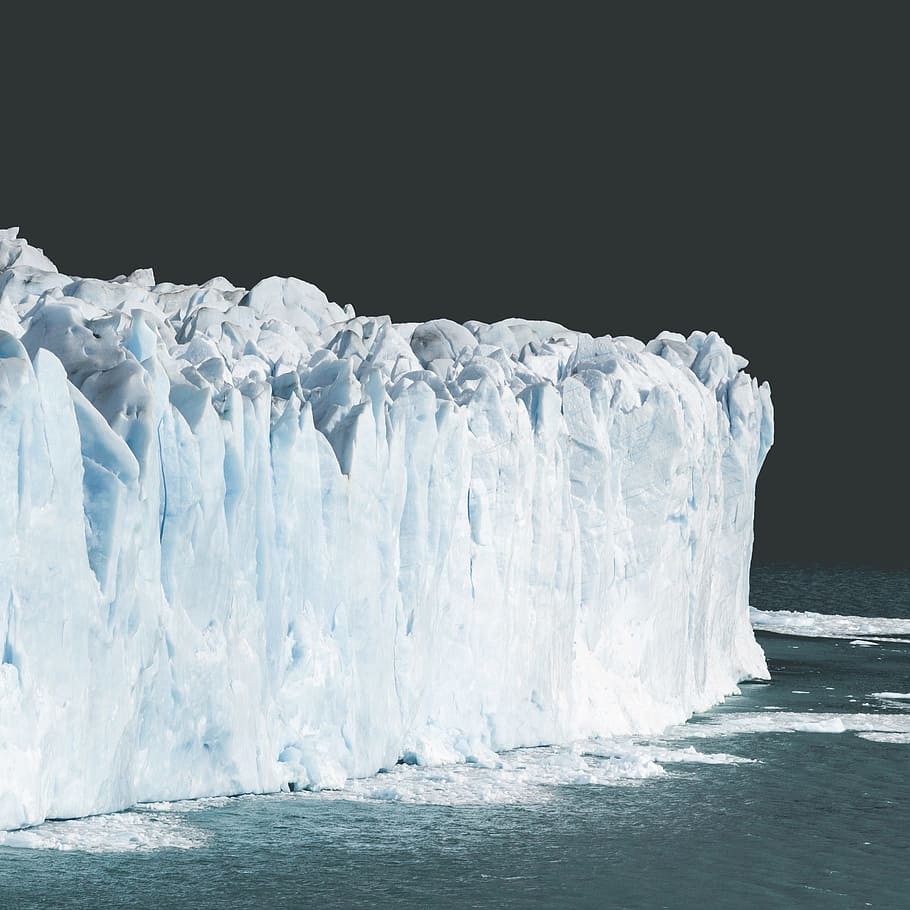iceberg, iceberg near body of water, Perito Moreno glacier, Argentina, HD wallpaper