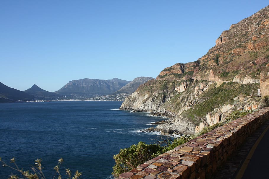 south africa, chapmans peak, chapman's peak drive, sea, coastline, HD wallpaper