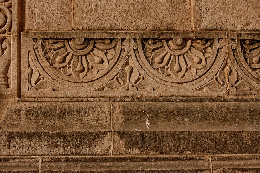 HD wallpaper: carvings, stone, wall, ancient, india, indian, sandstone,  architecture | Wallpaper Flare