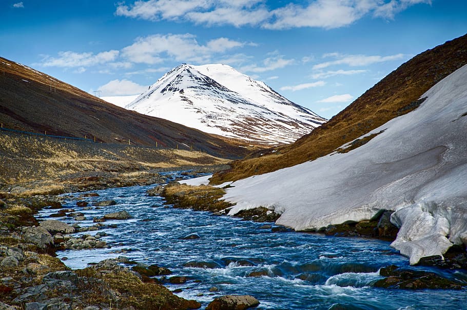 mountain, highland, cloud, sky, summit, ridge, landscape, nature HD wallpaper