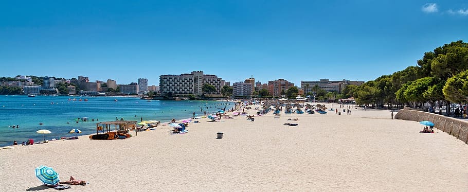 Majorca, Paradise, beach, sandy beach, holiday, bathing, sea, HD wallpaper