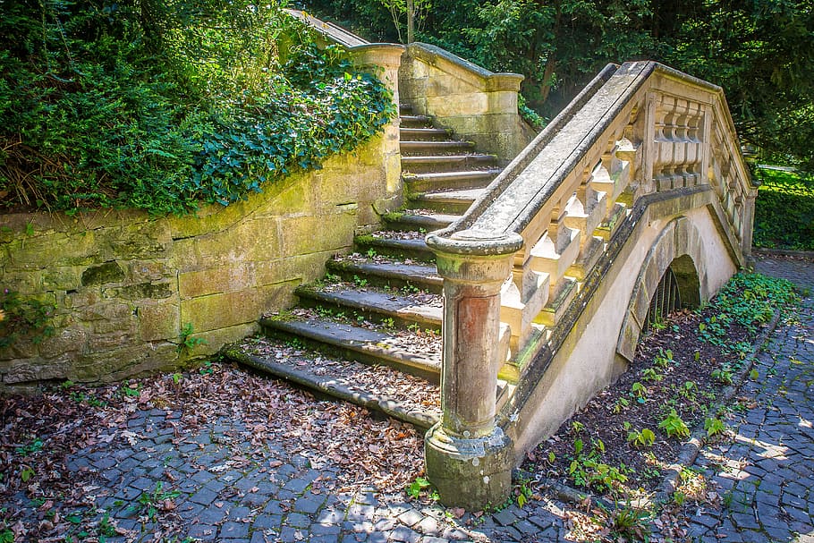 photography of beige concrete staires, Stairs, Emergence, Staircase HD wallpaper