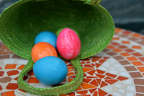 easter eggs, colorful, paint, custom, easter bunny, easter decorations HD wallpaper