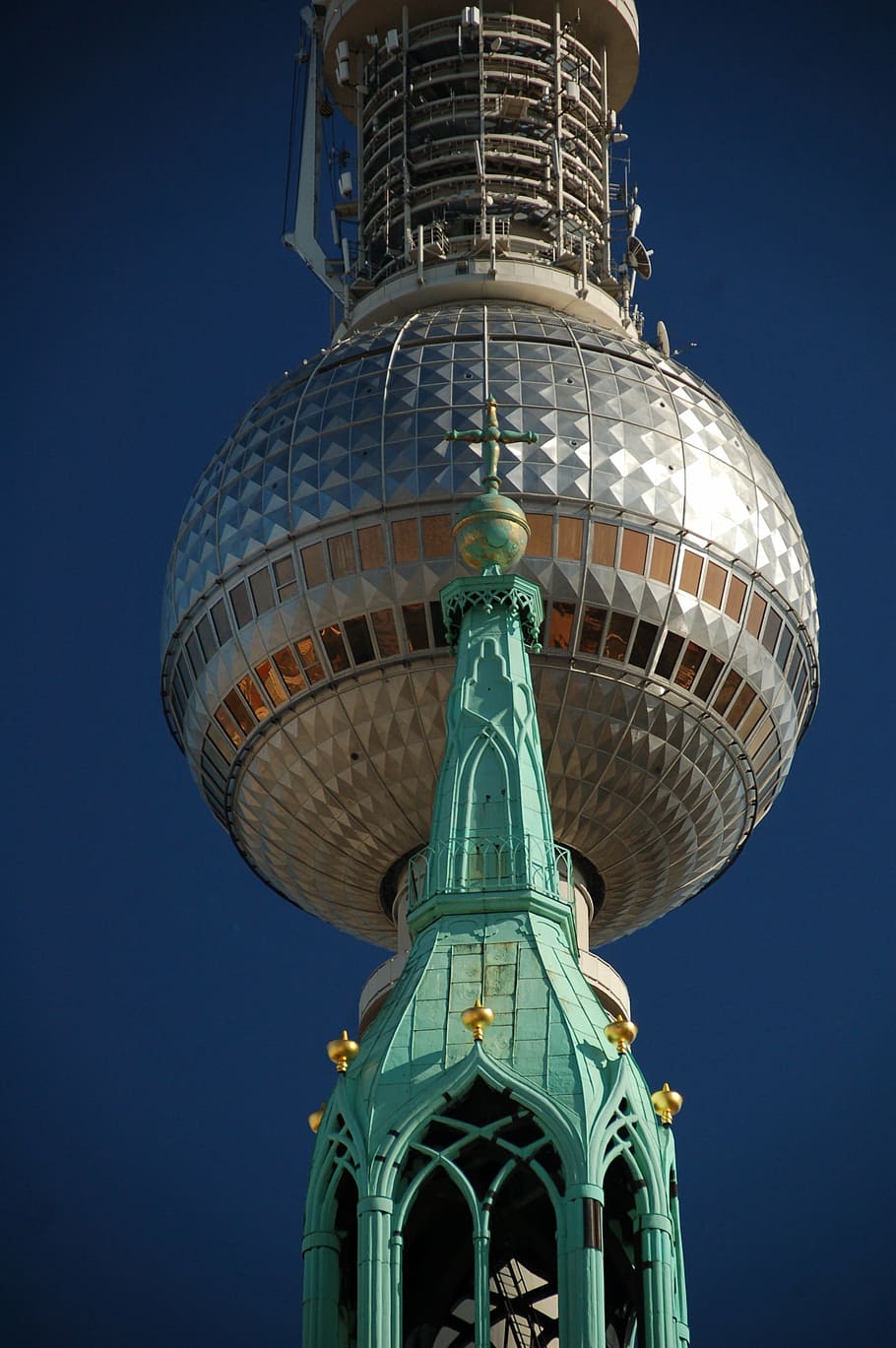 tv tower, berlin, alexanderplatz, low angle view, sky, architecture HD wallpaper