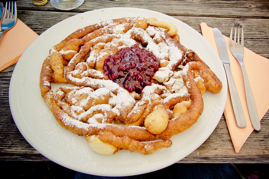 straubn, donuts, pastries, deep fried, south tyrol, dessert HD wallpaper
