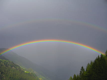 Rainbow, Clouds, Mood, Weather, sky, natural spectacle, weather phenomenon HD wallpaper