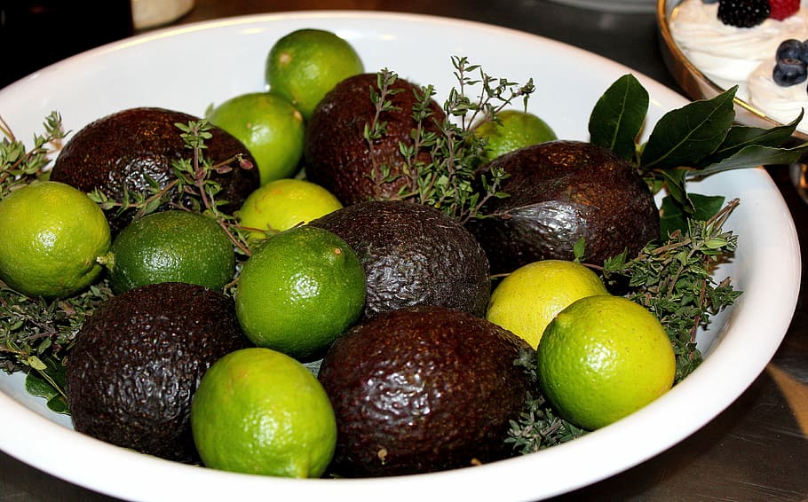 limes, avocado, vegetable, food, food and drink, fruit, healthy eating HD wallpaper