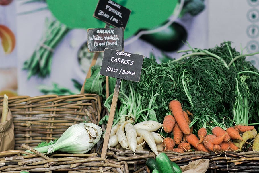 ripe market, carrots, price, shop, outdoor, vegetable, organic, HD wallpaper