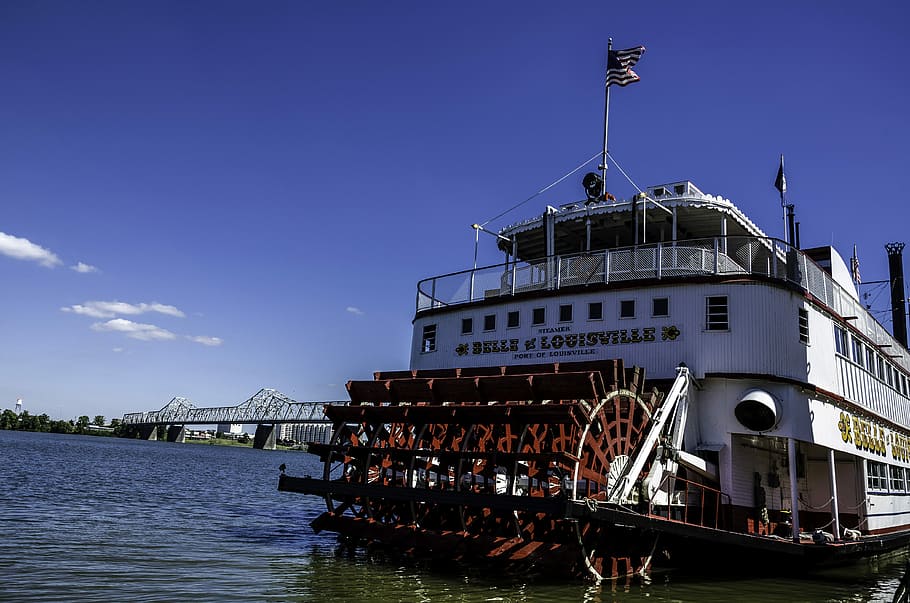 Riverboat Barge in Louisville, Kentucky, photos, public domain, HD wallpaper
