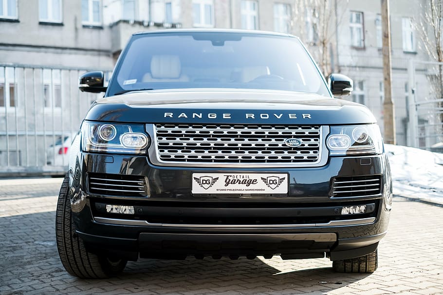 black Land Rover Range Rover SUV on brick road at daytime, car HD wallpaper