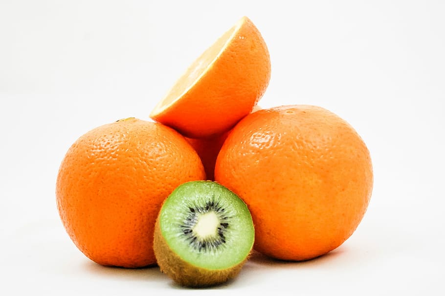 sliced orange and kiwi fruits, Oranges, Vitamins, healthy eating, HD wallpaper