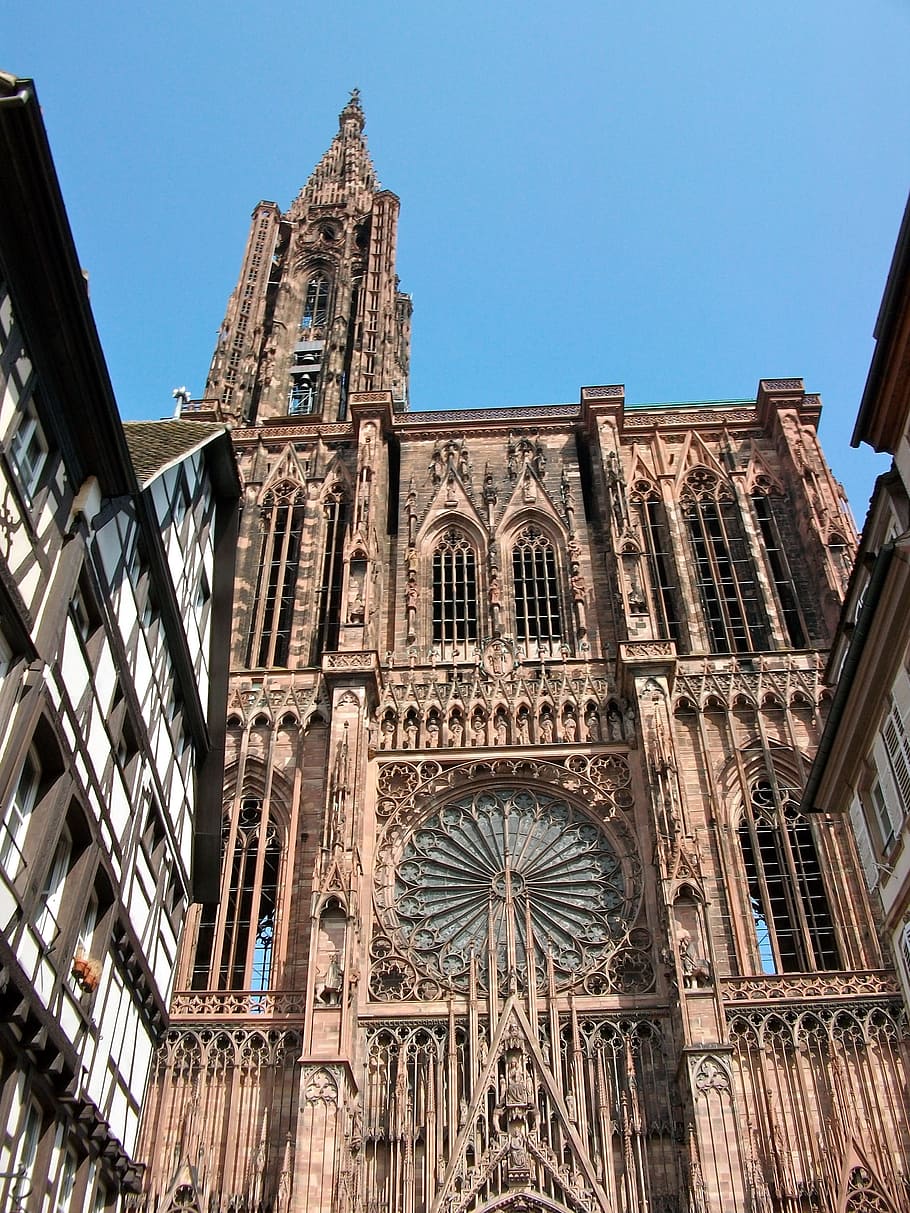 Strasbourg, Cathedral, Rosette, church, architecture, gothic Style HD wallpaper