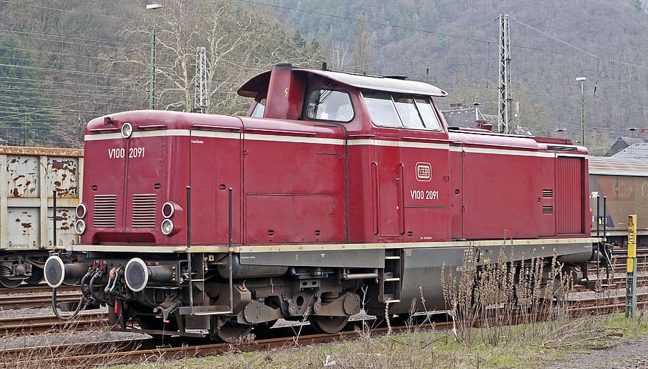 Diesel Locomotive, Mainline, deutsche bundesbahn, v100, v 100, HD wallpaper