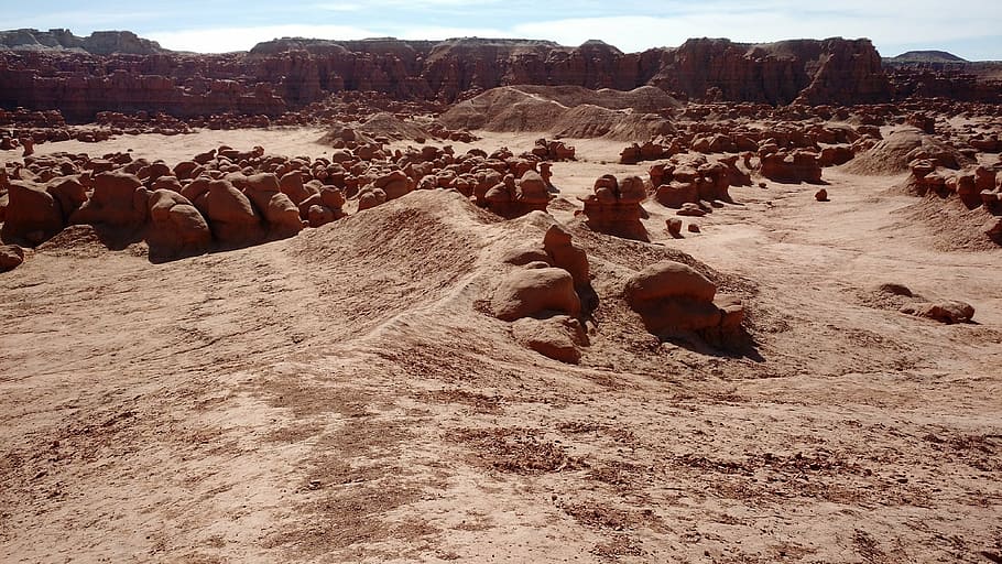 brown boulders, desert, arid, mountain, dry, landscape, drought HD wallpaper