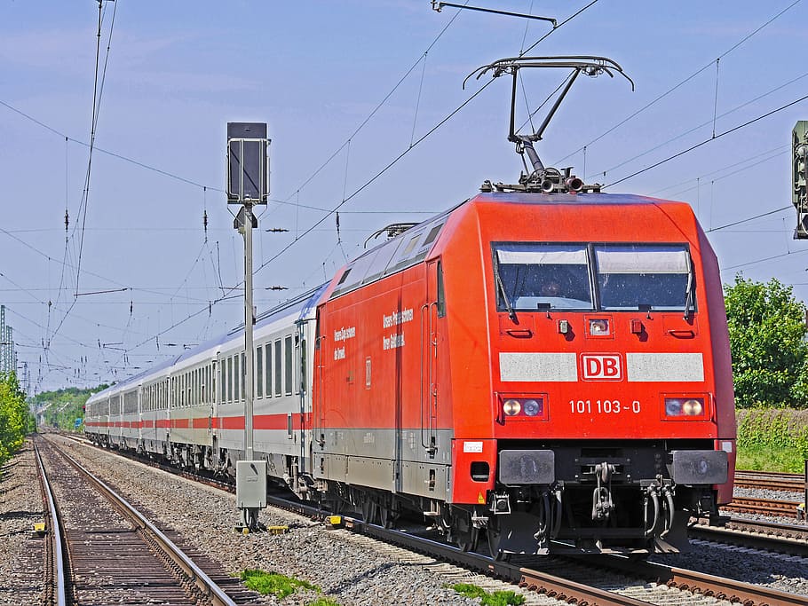deutsche bahn, intercity, ic, railway, rail traffic, electric locomotive, HD wallpaper