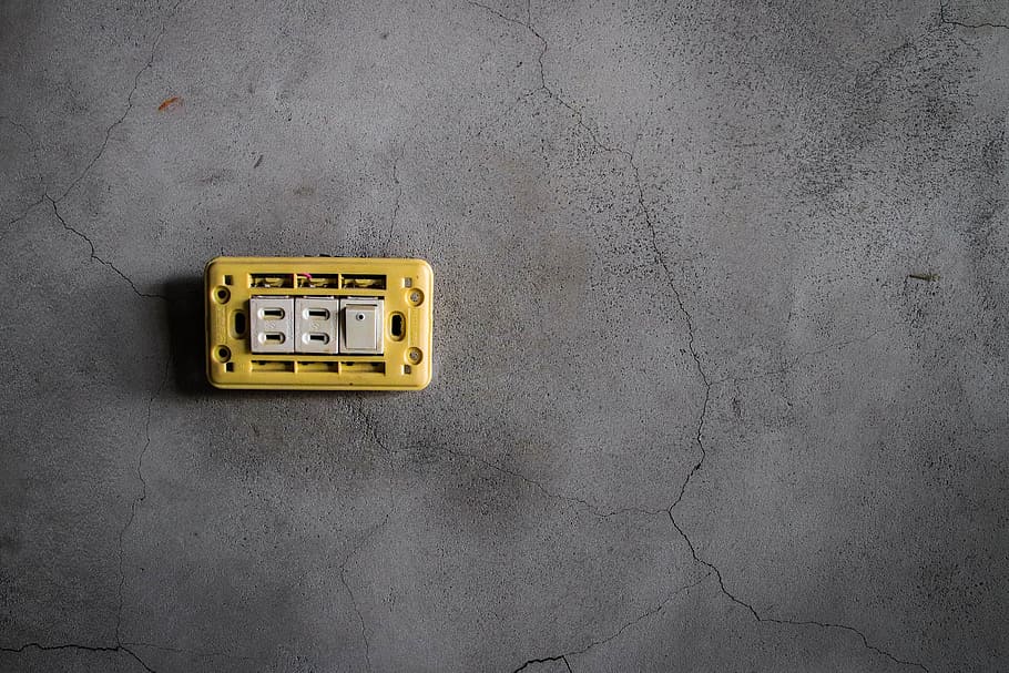 socket, cement, crack, wall - building feature, electricity HD wallpaper