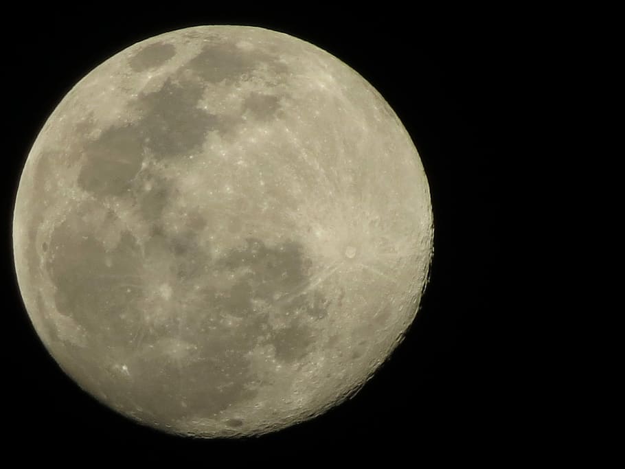 Moon, Crater, Night, Satellite, sky, full moon, circle, astronomy HD wallpaper