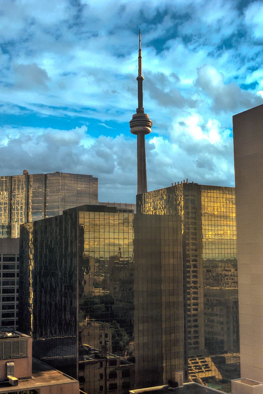 toronto, canada, cn tower, skyline, ontario, architecture, built structure HD wallpaper