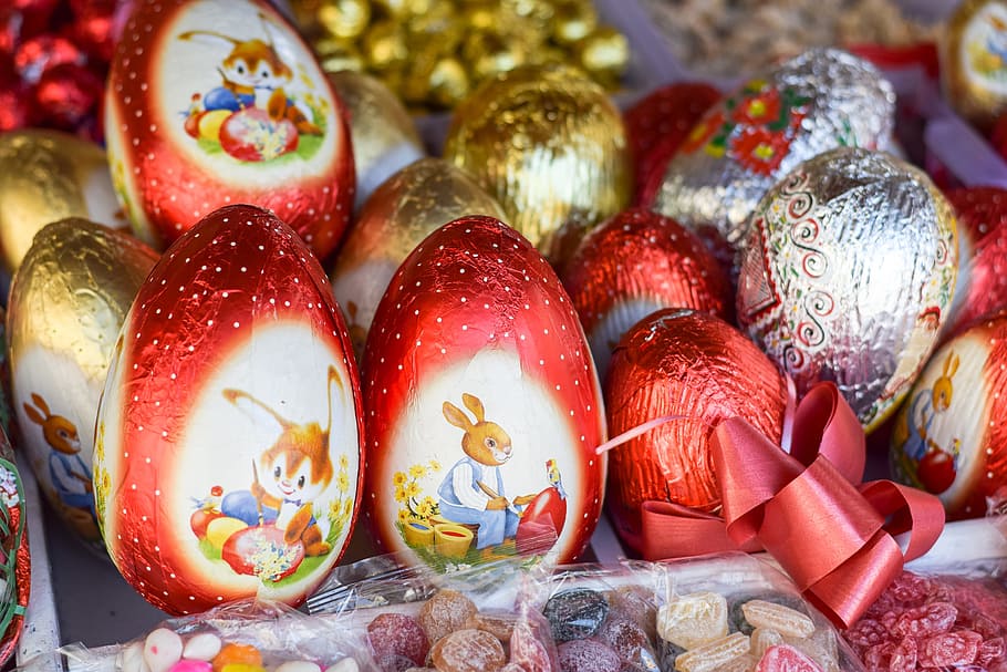 easter, eggs, sweet, easter bunny, fair, holiday, close-up HD wallpaper