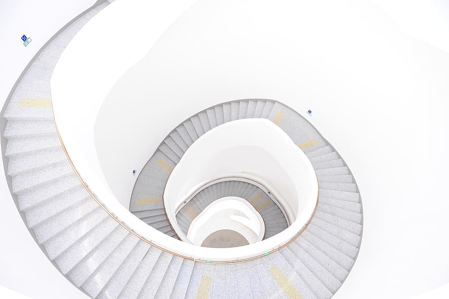 building, architecture, city, spiral, built structure, spiral staircase HD wallpaper